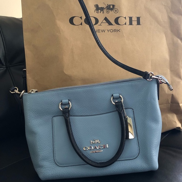 Coach Handbags - BNWT Coach Light Blue Emma Purse